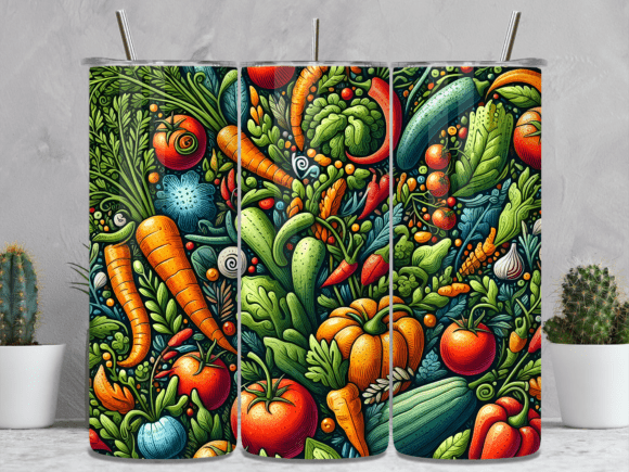 Download Garden Veggie Farmer Tumbler Wrap Design - Premium Resources