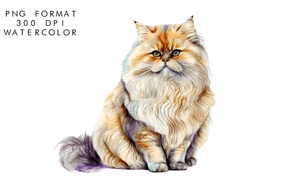 Download Watercolor Persian Cat Clipart - Persian cat clipart Collection