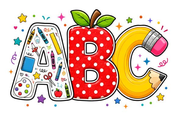 Download Cute ABC School Alphabet PNG - Alphabet Collection